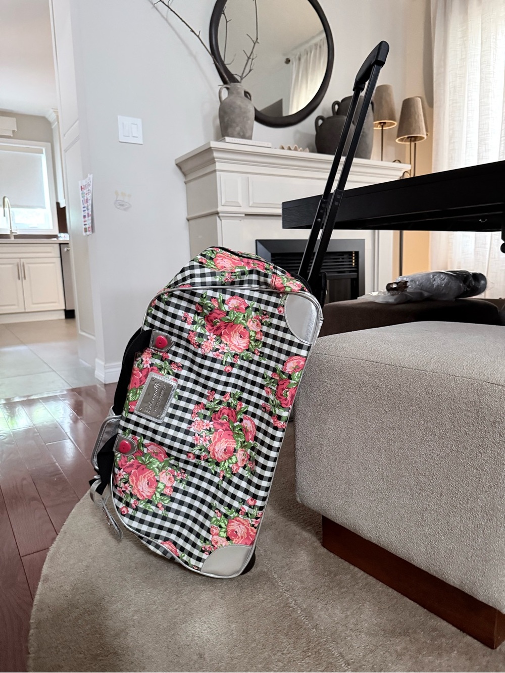 Betsey Johnson Rolling Duffle Bag